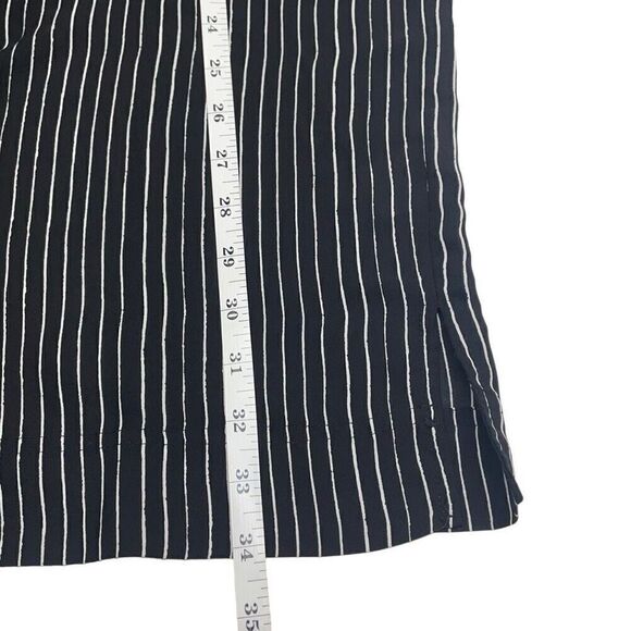Madewell Black and White Striped Drop Shoulder Tunic Mini Dress - Picture 5 of 7
